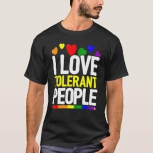 I Kärlek Tolerant People Bisexual Gay Pansexual Ra T Shirt