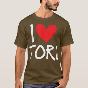 I Kärlek Tori Namn Personlig Girl Woman BFF Frien T Shirt