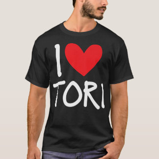 I Kärlek Tori Namn Personlig Girl Woman BFF Frien T Shirt