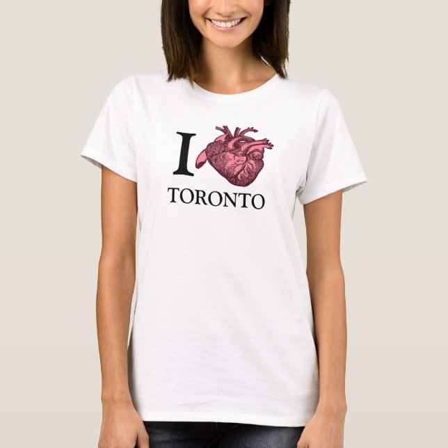 I Kärlek Toronto anatomiskt korrekt hjärtgaranti T Shirt (Framsida)