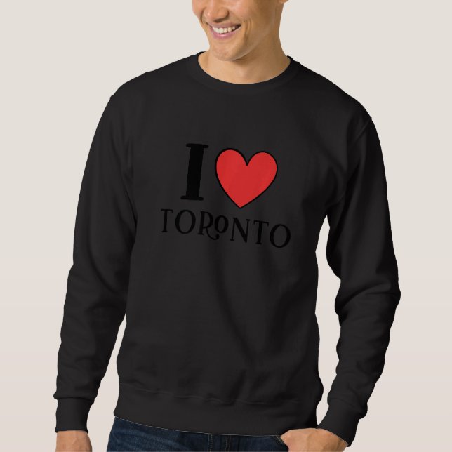 I Kärlek Toronto Canada Premium Lång Ärmad Tröja (Framsida)