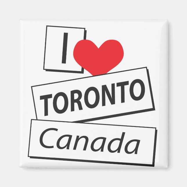 I Kärlek Toronto Kanada Magnet (Framsidan)