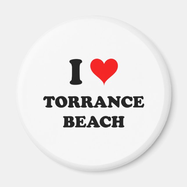 I Kärlek Torrance Beach California Magnet (Framsidan)