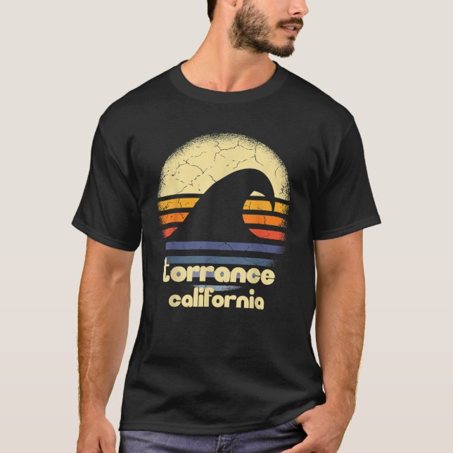 I Kärlek Torrance California Ocean Beach Wave CA T Shirt (Framsida)