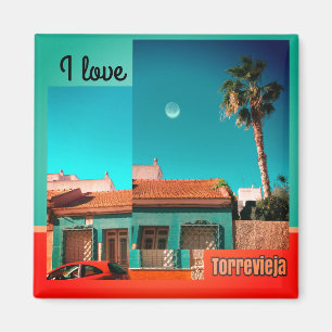 I Kärlek Torrevieja i Orange och Turqoise Magnet