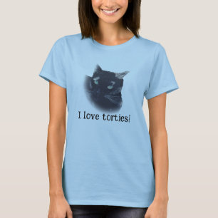 I kärlek torties, Tortoise Snäcka Cat Ansikte tshi T Shirt