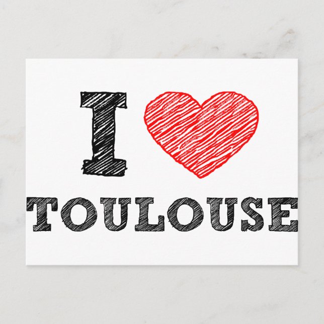 I Kärlek Toulouse Vykort (Framsida)