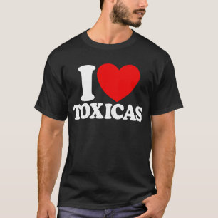 I Kärlek Toxicas Red Heart Toxic latas Manar T Shirt