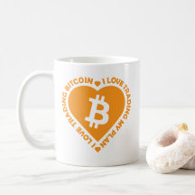 I Kärlek Trading Bitcoin Text Heart
