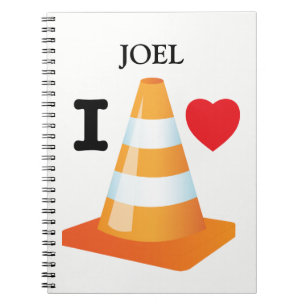 I Kärlek Traffic Cones Roligt Student Studenten Anteckningsbok Med Spiral