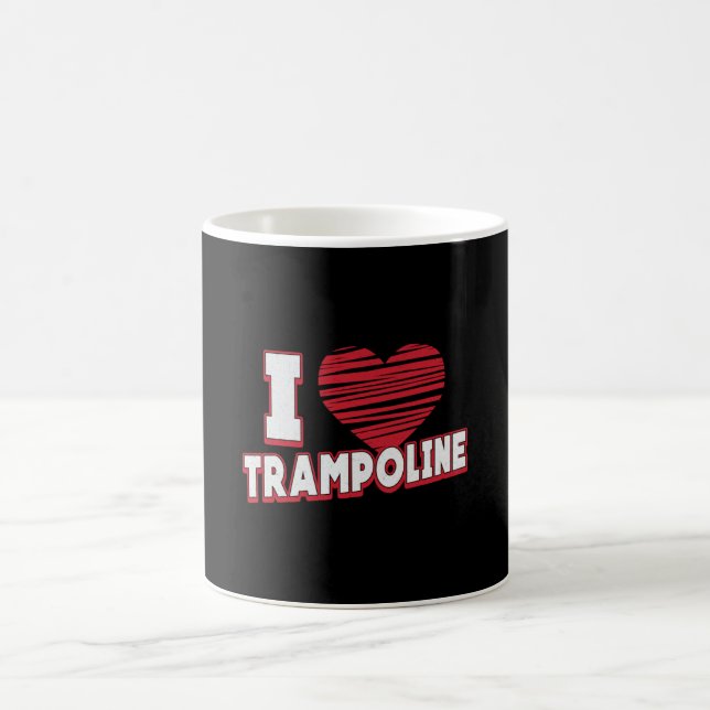 I Kärlek Trampoline Jumper Jump Gymnast Trampolini Kaffemugg (Center)