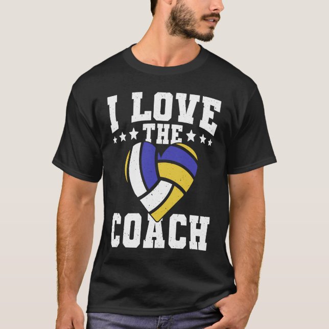 I Kärlek, tränare för volleyboll T Shirt (Framsida)