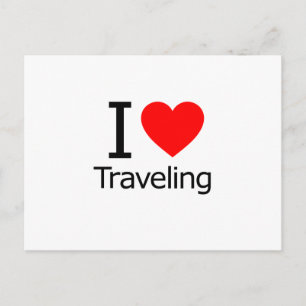 I Kärlek Traveling Vykort