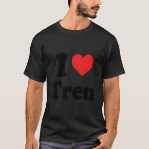 I Kärlek Tren Distress Retro Vintage Design T Shirt