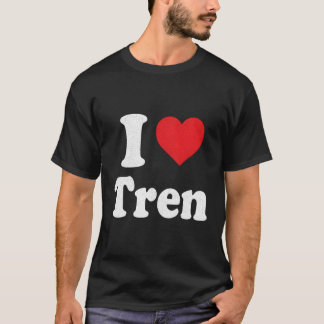 I Kärlek Tren Distress T Shirt