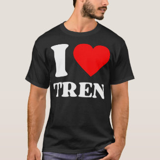 I Kärlek Tren. Trenbolone Steroids Gym Humor Meme. T Shirt