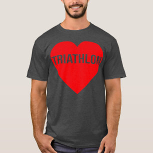 I Kärlek Triathlon Heart Simma Bike Springa Triath T Shirt