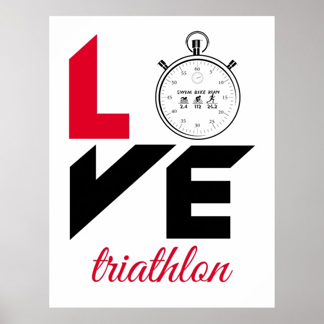 I kärlek triathlon poster (Framsidan)