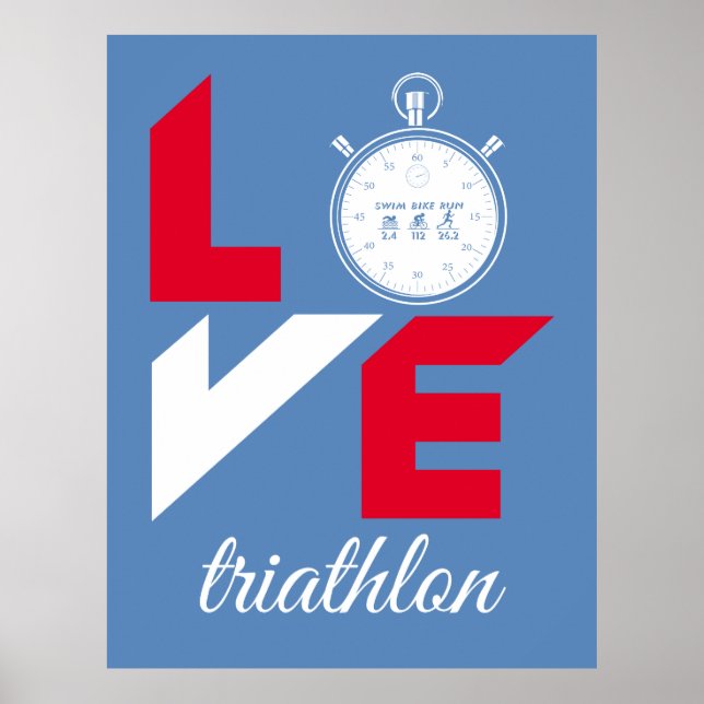 I kärlek triathlon poster (Framsidan)