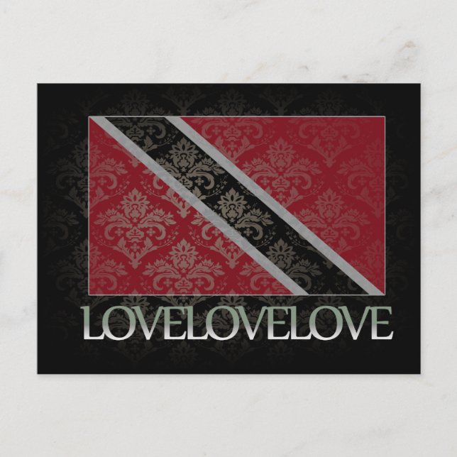 I kärlek Trinidad och Tobago Coola Vykort (Framsida)