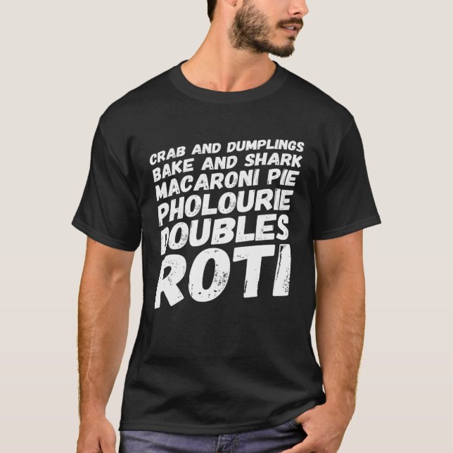 I kärlek Trinidad och Tobago Food t-shirt (Framsida)