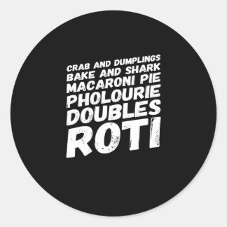 I kärlek Trinidad och Tobago Food t-shirt Runt Klistermärke