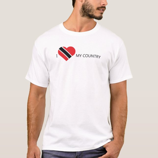 I Kärlek Trinidad och Tobago T Shirt (Framsida)
