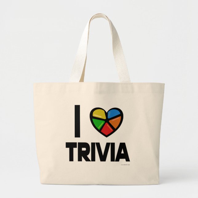 I Kärlek Trivia Roligt Epic Game Night Roligt Logo Jumbo Tygkasse (Framsidan)