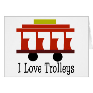 I Kärlek Trolleys Hälsningskort