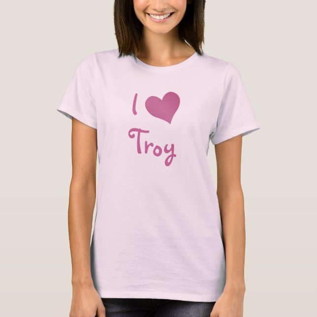 I Kärlek Troy Tee Shirt (Framsida)