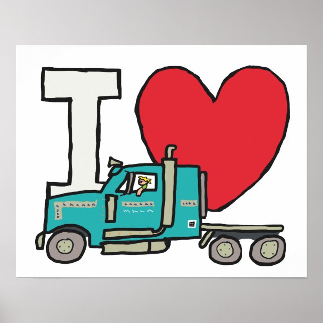 I Kärlek Trucking Poster (Framsidan)