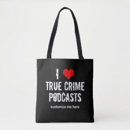 I Kärlek True Crime Podcasts Anpassningsbar Podcas Tygkasse