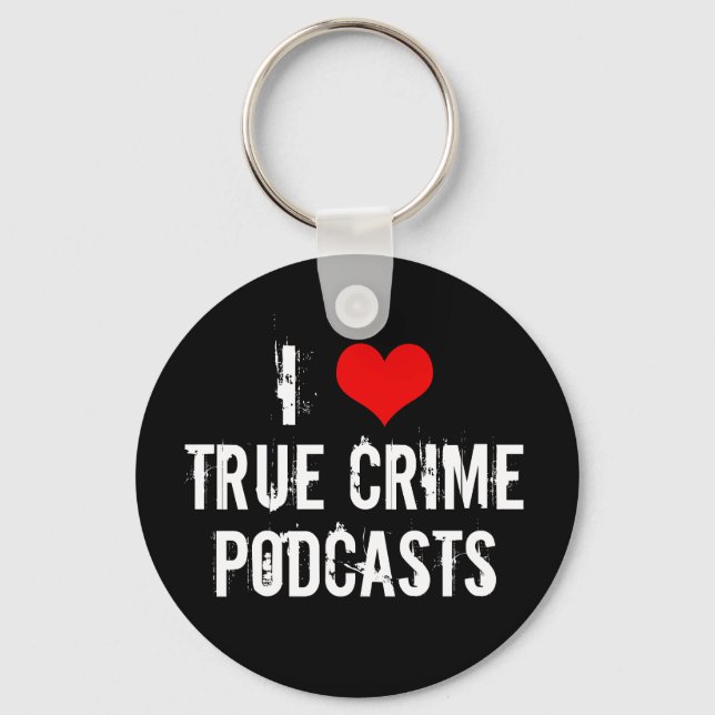 I Kärlek True Crime Podcasts Nyckelring (Framsida)