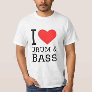 I kärlek trumma och baser t shirt