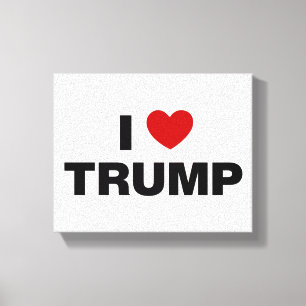 I Kärlek Trump Canvastryck