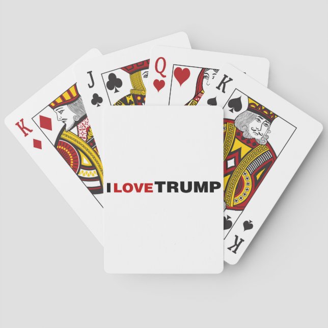I Kärlek Trump Casinokort (Baksidan)