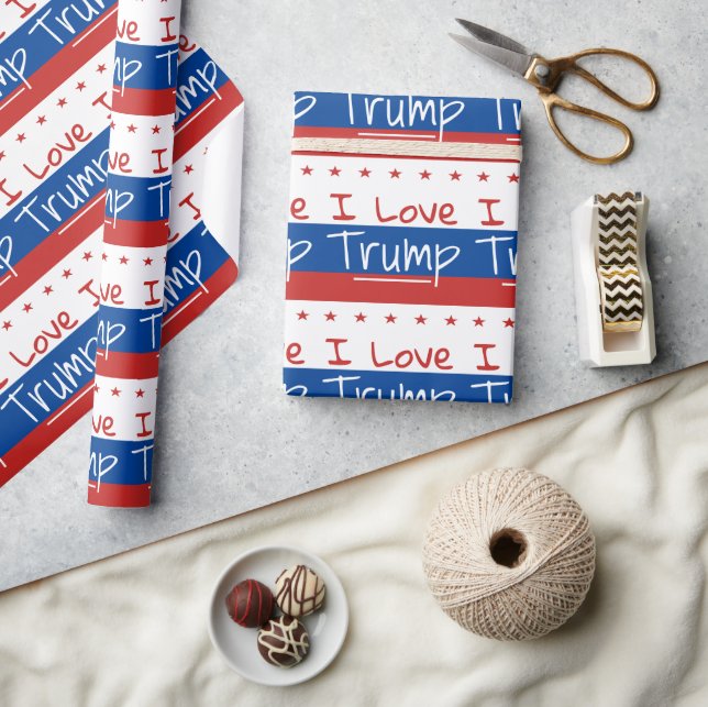 I Kärlek Trump ... för president Wrapping Papper Presentpapper (Hantverk)