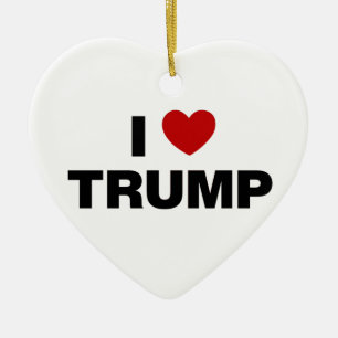I Kärlek Trump Julgransprydnad Keramik