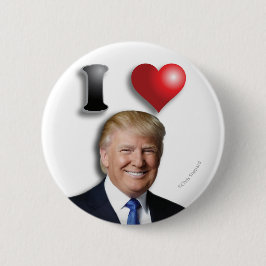 I KÄRLEK TRUMP Lycklig Smildrande president Knapp