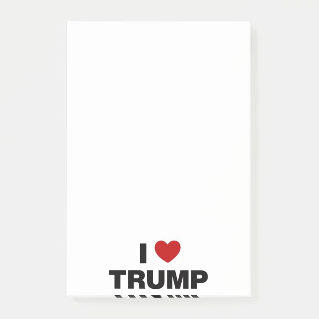 I Kärlek Trump Post-it Block (Framsida)