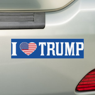 I Kärlek Trump US Flagga Pro Trump Bildekal
