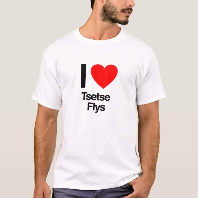 i kärlek tsetse flys t-shirt (Framsida)