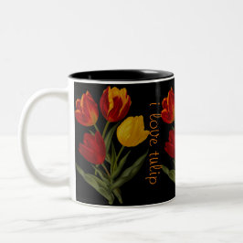 i kärlek tulip mugg
