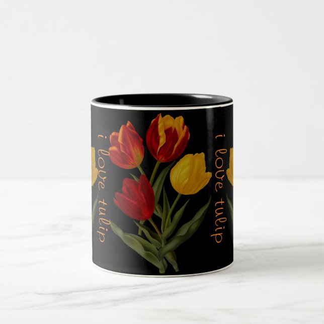 i kärlek tulip mugg (Center)