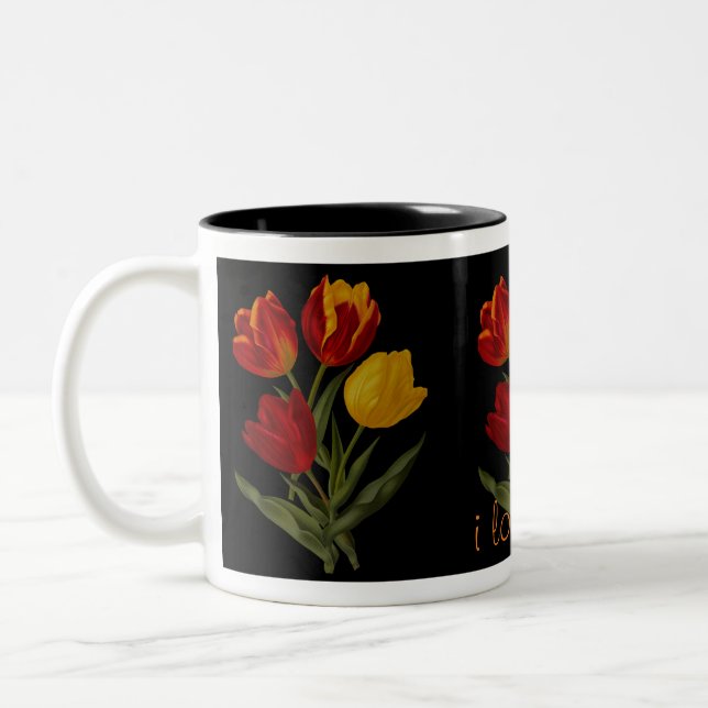 i kärlek tulip mugg (Vänster)