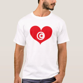 I Kärlek Tunisien Flagga T Shirt