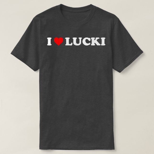 i kärlek turi Heart Lucki T Shirt (Design framsida)