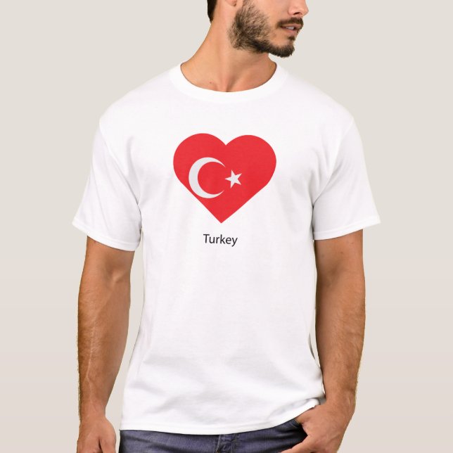I Kärlek Turkiet T Shirt (Framsida)