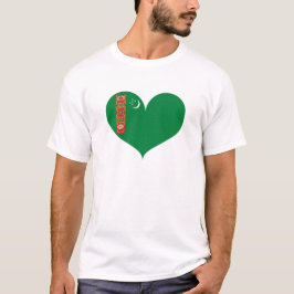 I Kärlek Turkmenistan Flagga T Shirt