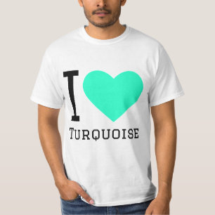I kärlek turkos t shirt